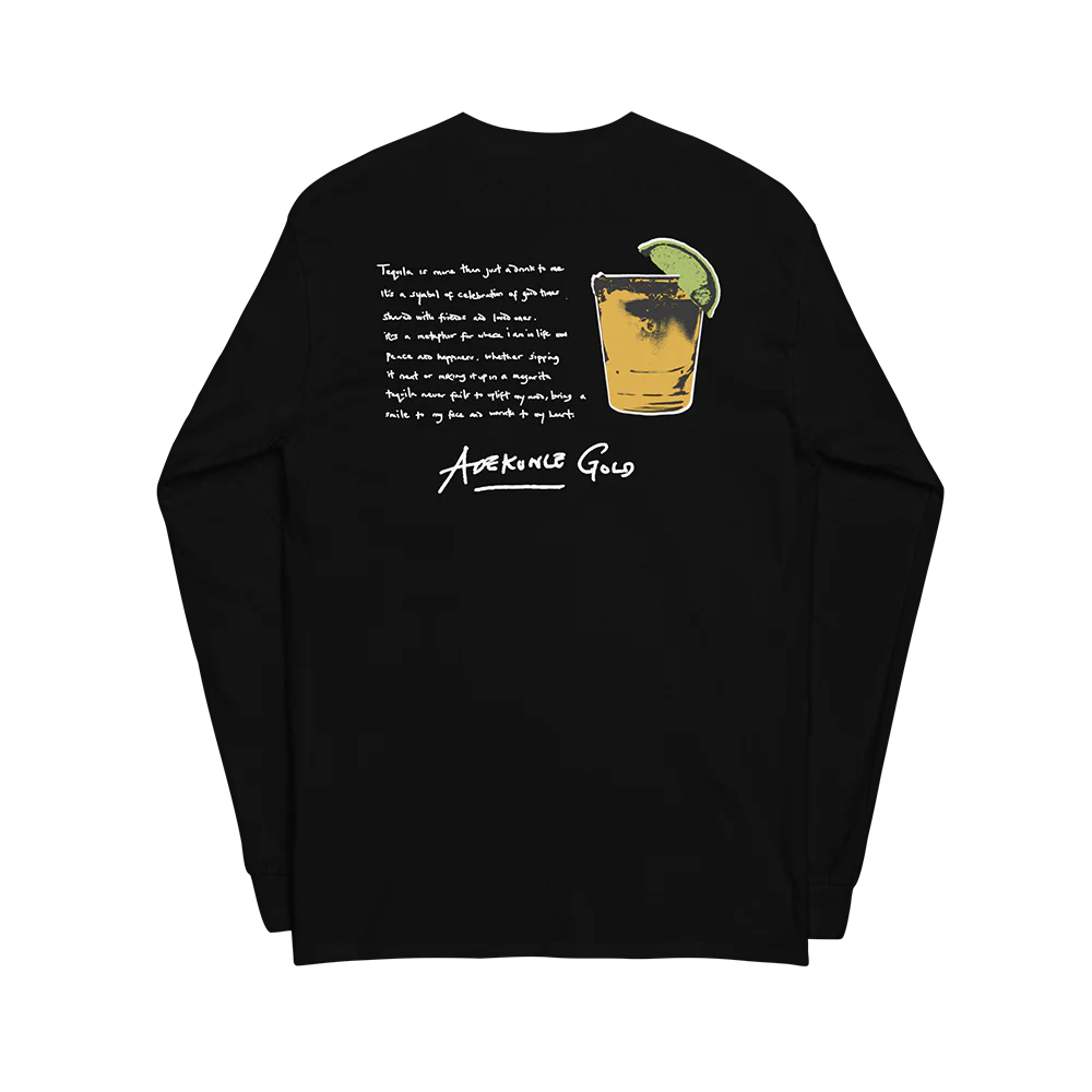 Adekunle Gold: Tequila Love Letter Black LS - Image 2
