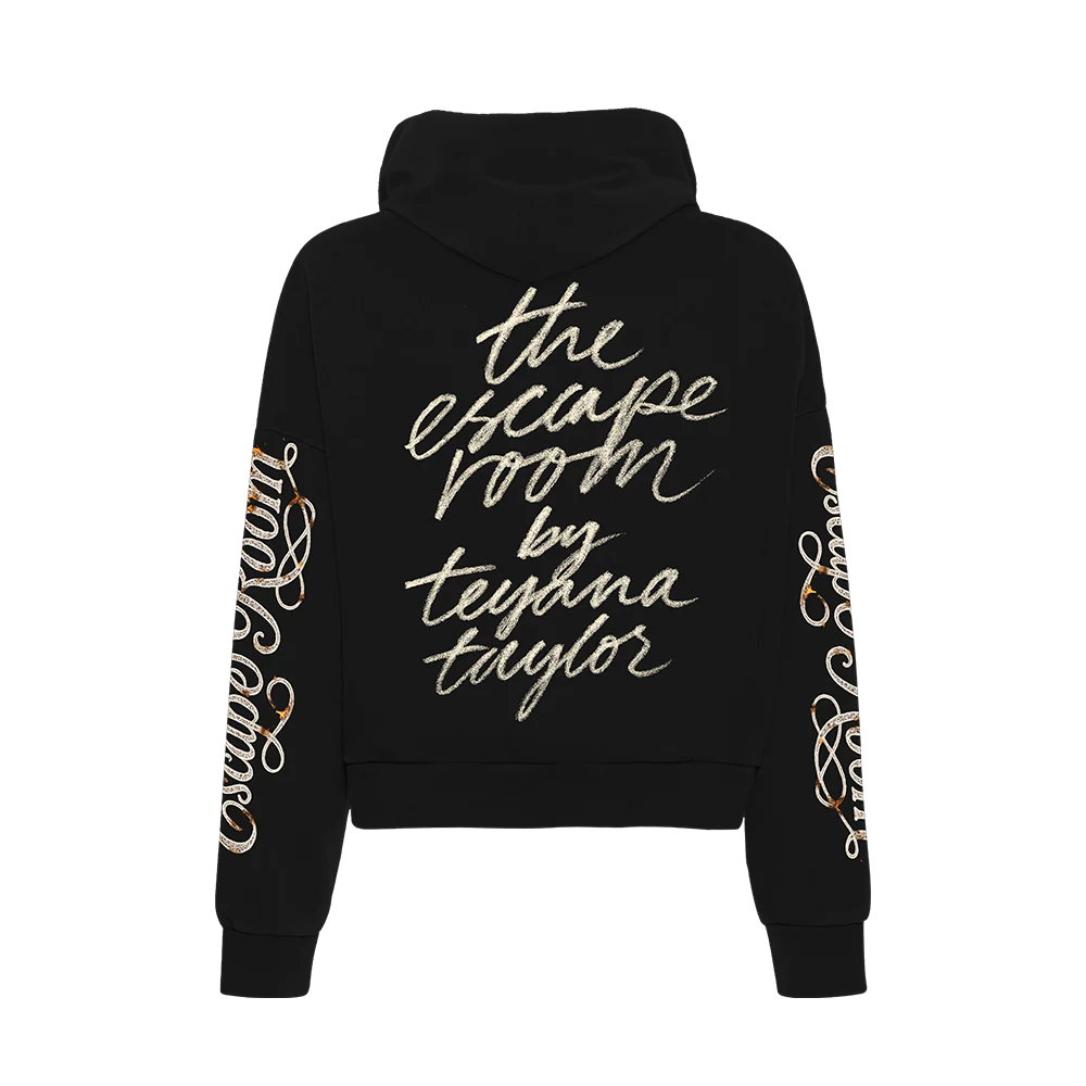 Script Zip Hoodie In Black - Image 2