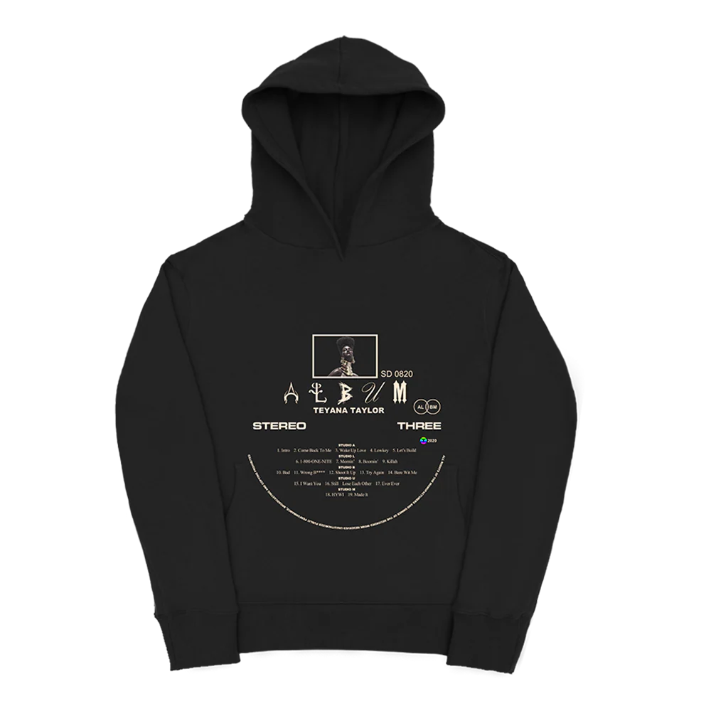 Teyana Taylor: Vinyl Record Black Hoodie
