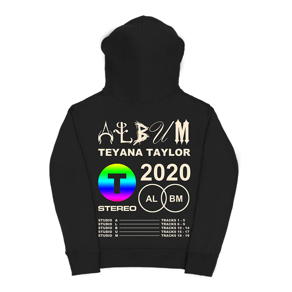 Teyana Taylor: Vinyl Record Black Hoodie - Image 2