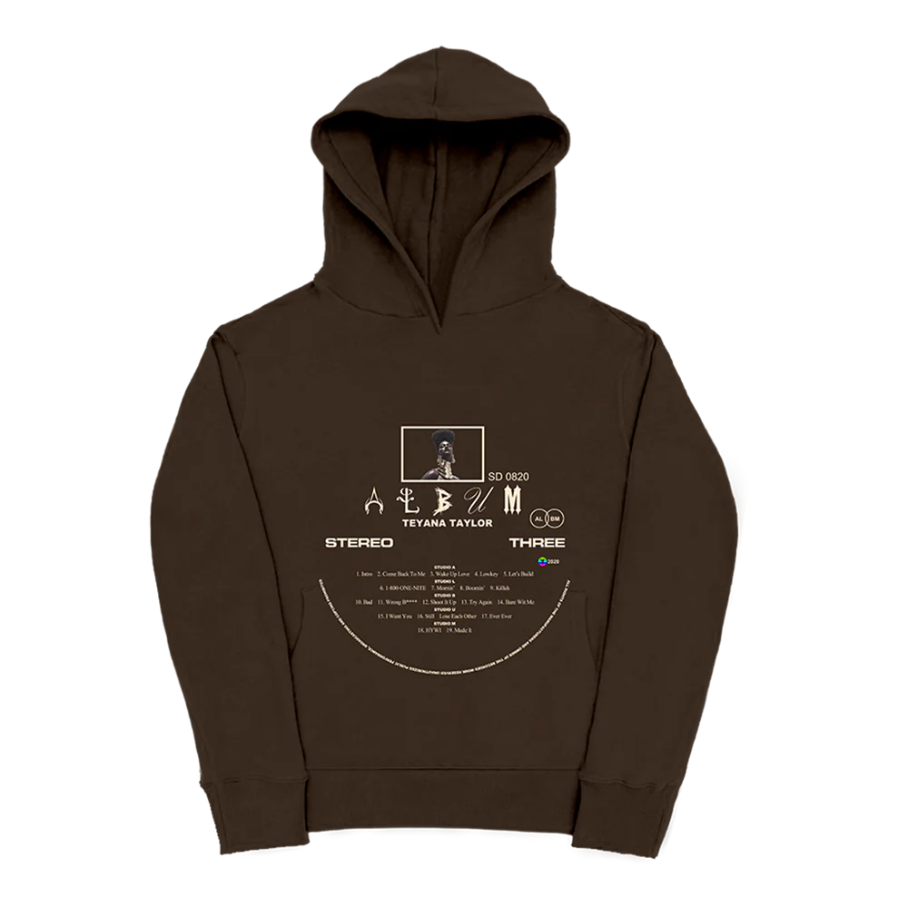 Teyana Taylor: Vinyl Record Brown Hoodie