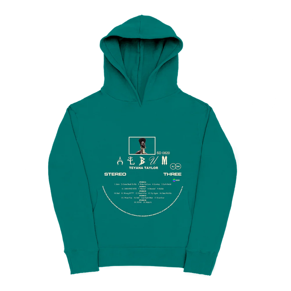Teyana Taylor: Vinyl Record Turquoise Hoodie