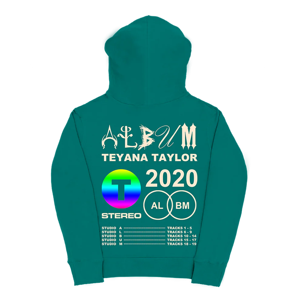 Teyana Taylor: Vinyl Record Turquoise Hoodie - Image 2